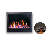 Litedeer LiteStar Black Electric Fireplace Insert - Reflective Amber Glass-93784674