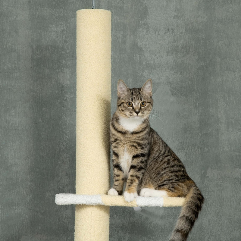 Emogene 102.25'' H Cat Tree, 102.25" H x 13.50" W x 18.50" L, Yellow