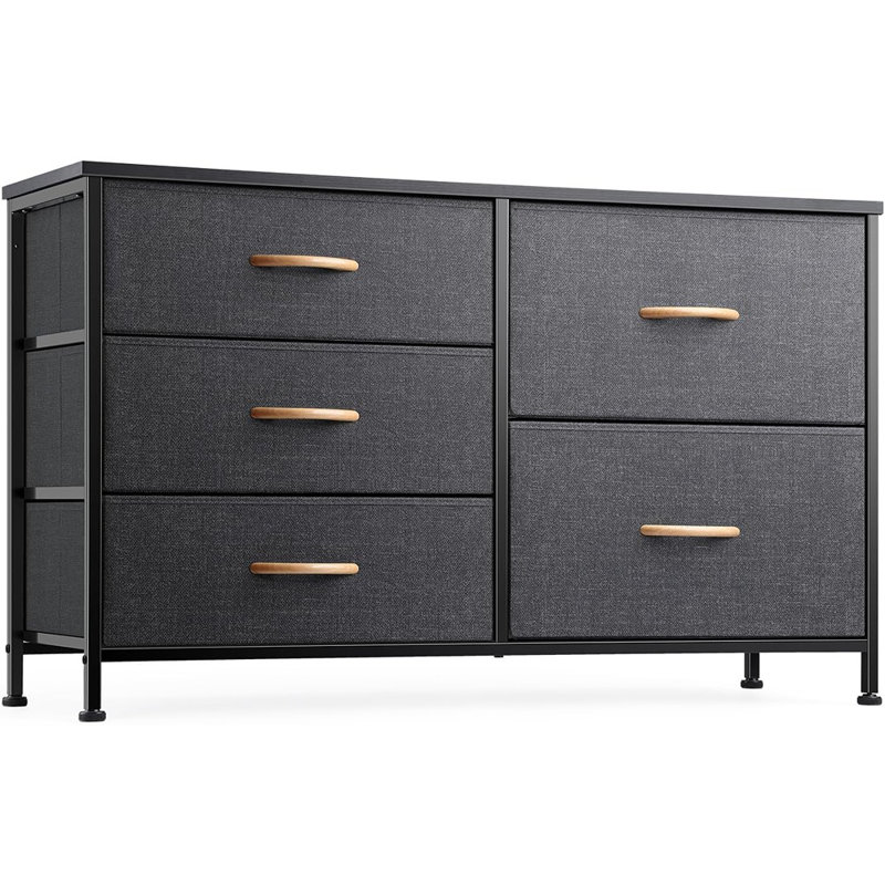 Commode pour chambre à coucher avec 5 tiroirs, tiroir de rangement ...