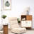 Reclining Chair With Cotton Filler, Ergonomic Design, White Color Japanese Style Lazy Chair, , Living Room, Adjustable Back,