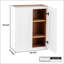 Armoire murale blanche à double porte en bois massif-22585262