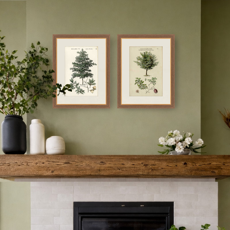 Martha Stewart Skylands, art mural en bois, Étude d'arbre de forêt I, 19,75 po x 25,75 po, décor de salon et de chambre à coucher, encadré