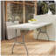Table pliante blanche Techni Home 6 pi avec poignée facile à transporter