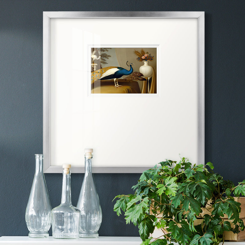 «Golden Peacock Vpremium», reproduction encadrée, H 21 po x l 21 po x P 1,25 po, White Framed