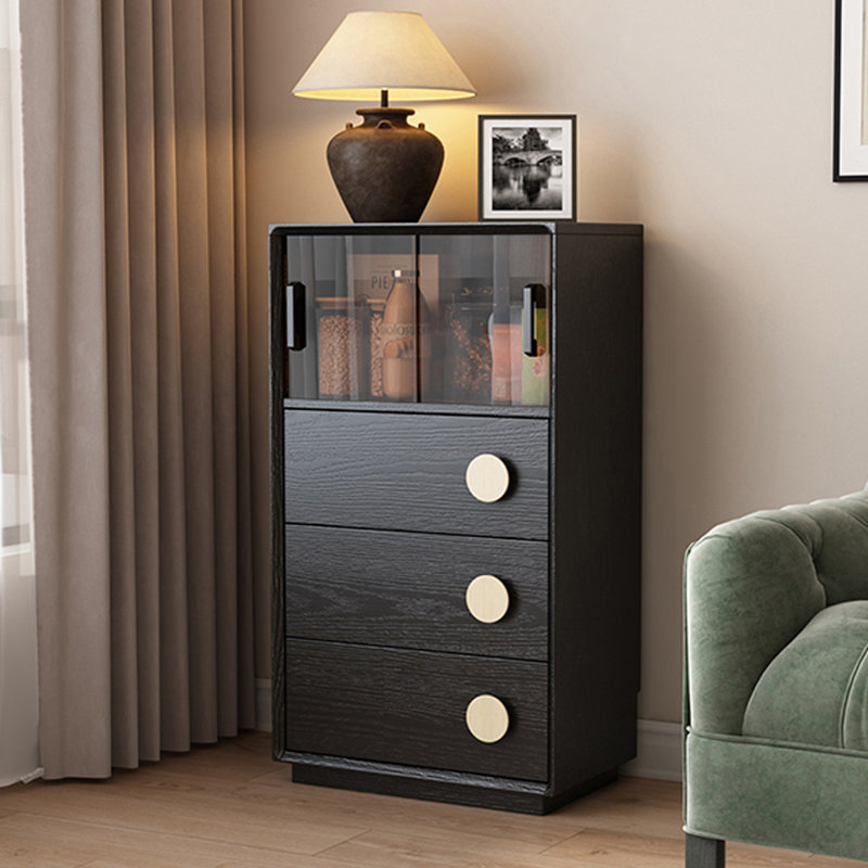 Black Solid  Wood Display Cases, Black