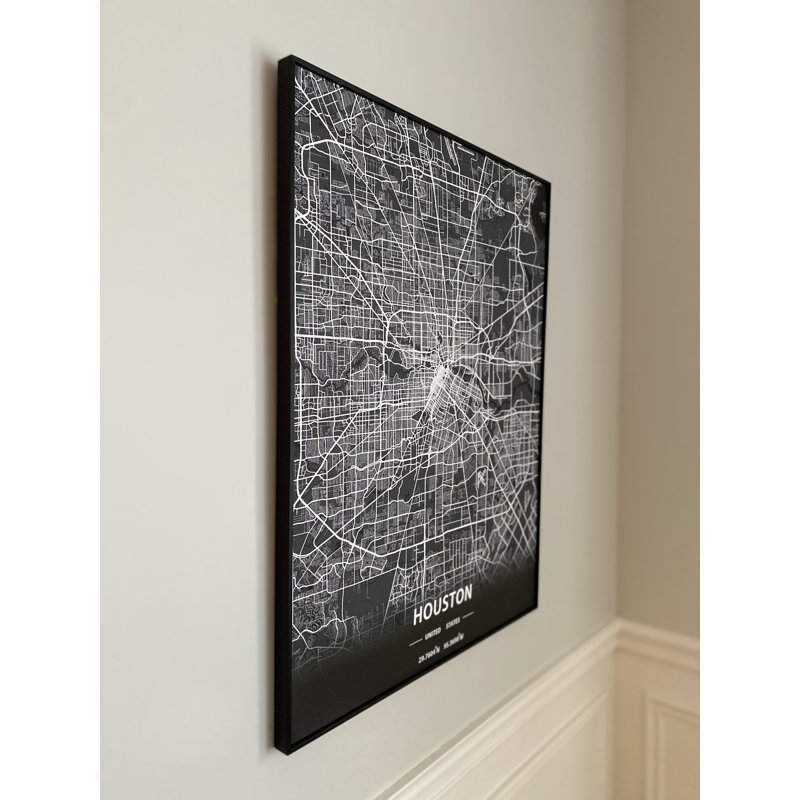 " Houston Map ", Black