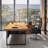 Light yellow L-Shaped Solid Wood desks-108304460-108304463