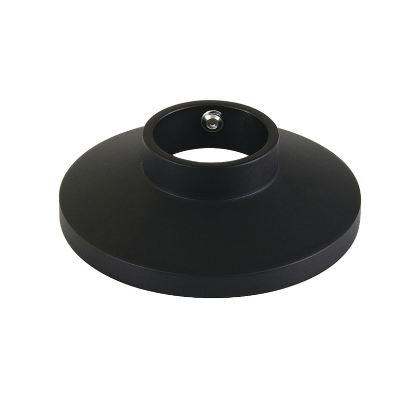 Bride de bras de douche ronde en laiton Kingston, Noir mat