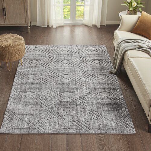 Corrigan Studio® Ernst Geometric Gray Area Rug & Reviews | Wayfair