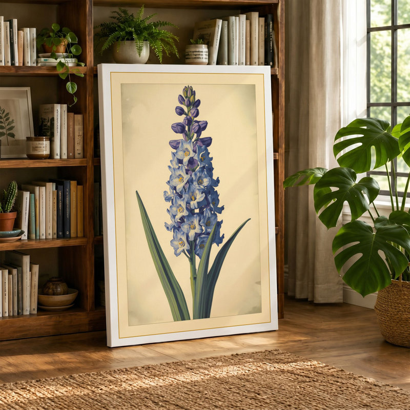 Hyacinth Study Botanical - Wrapped Canvas, White Border, 30x20 - 76.2 x 50.8 cm