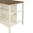 Rustic Solid Wood Dining Table Island - 45" Walnut And Cream White 2 Open Shelves For Compact Spaces Kitchen In Design Top Frame With Small Areas