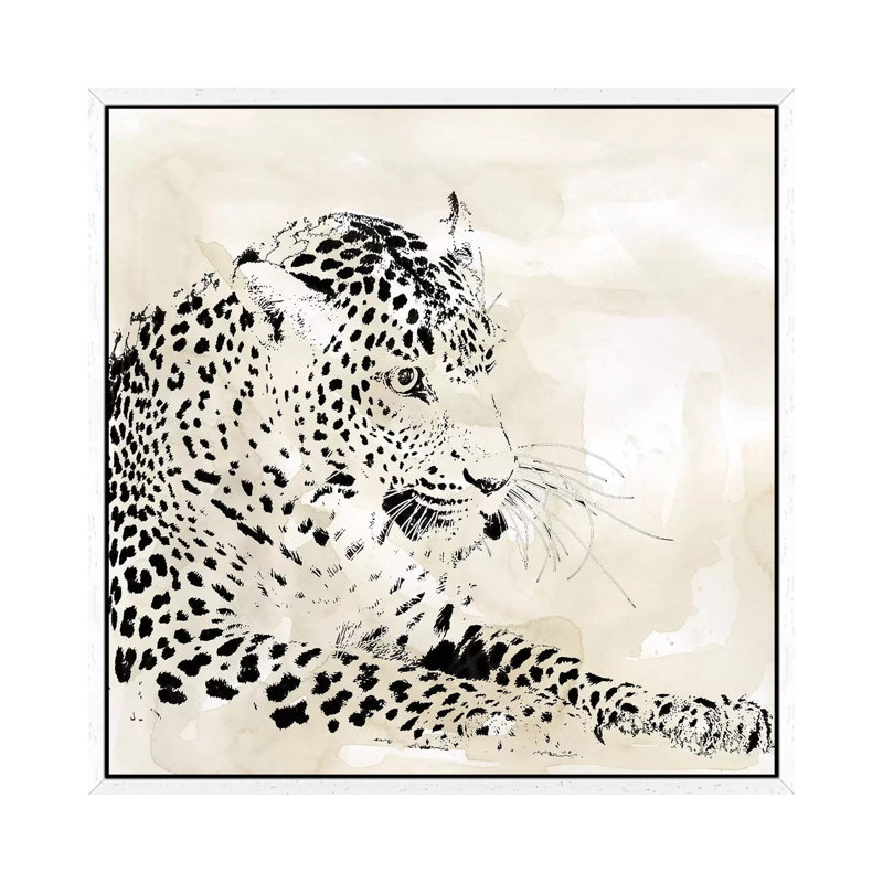 Leopard Spot I by Carol Robinson - Print on Canvas, 45.72 cm H x 45.72 cm W, White Framed