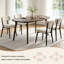 Ensemble de table de salle à manger 63,2 po, table de cuisine moderne avec 4 chaises rembourrées, ensemble de table 5 pièces pour salle à manger, appartement-1464851361