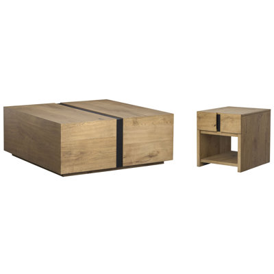 Square Cocktail Table With End Table