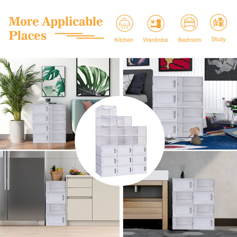 18 Pair Stackable Shoe Storage Box