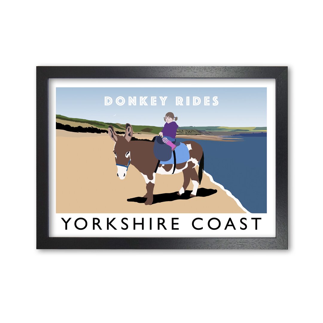 Poster Esel reitet Yorkshire Küste von Richard O'Neill