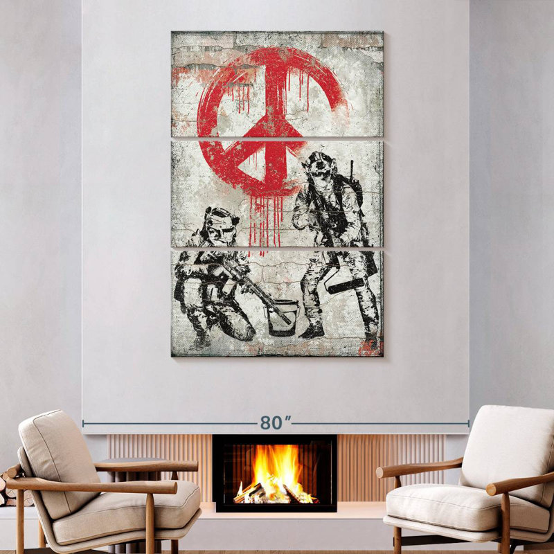 Hiltrun War And Peace, 74" H x 48" W