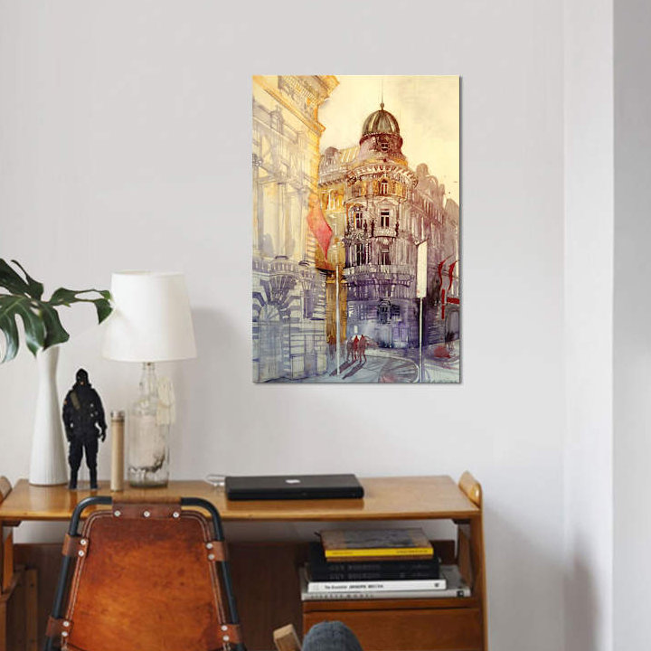 « wien » par maja wronska, impression sur toile, H 18 po x l 12 po x P 1,5 po, Toile tendue, Pas de tapis