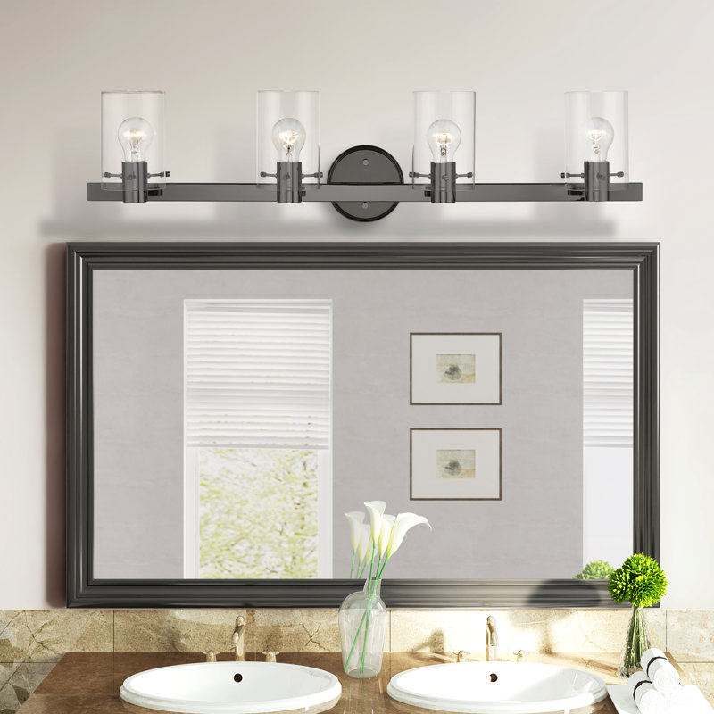 Atesha 4 - Light Dimmable Vanity Light, Black Chrome