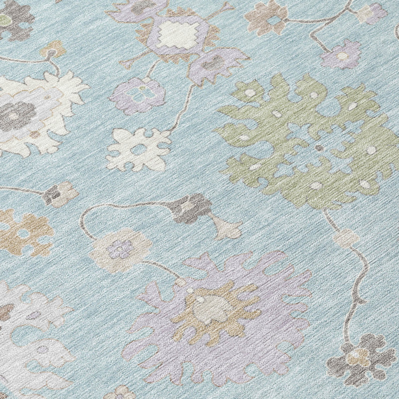 Machine Washable Indoor/Outdoor Chantille ACN2675 Global Rug, 1'8" x 2'6", Sky