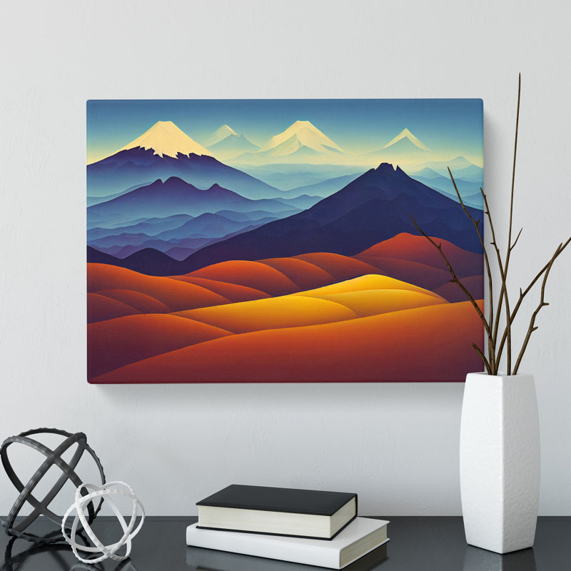 Fancy Mountain Landscape - Wrapped Canvas, 50cm H x 76cm W x 3cm D
