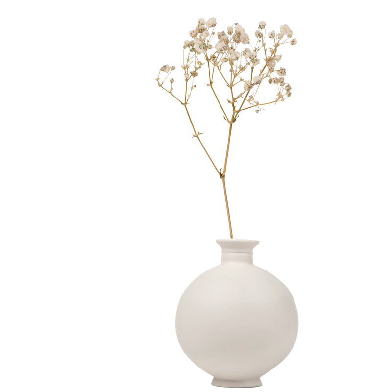 Aaidah Glass Decorative Urns & Jars, Cream