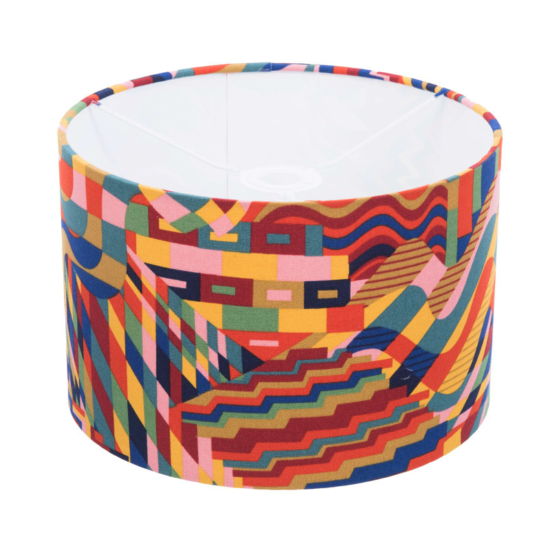 Cotton Drum Lamp Shade ( Screw On ), 18cm H x 25cm W x 25cm D