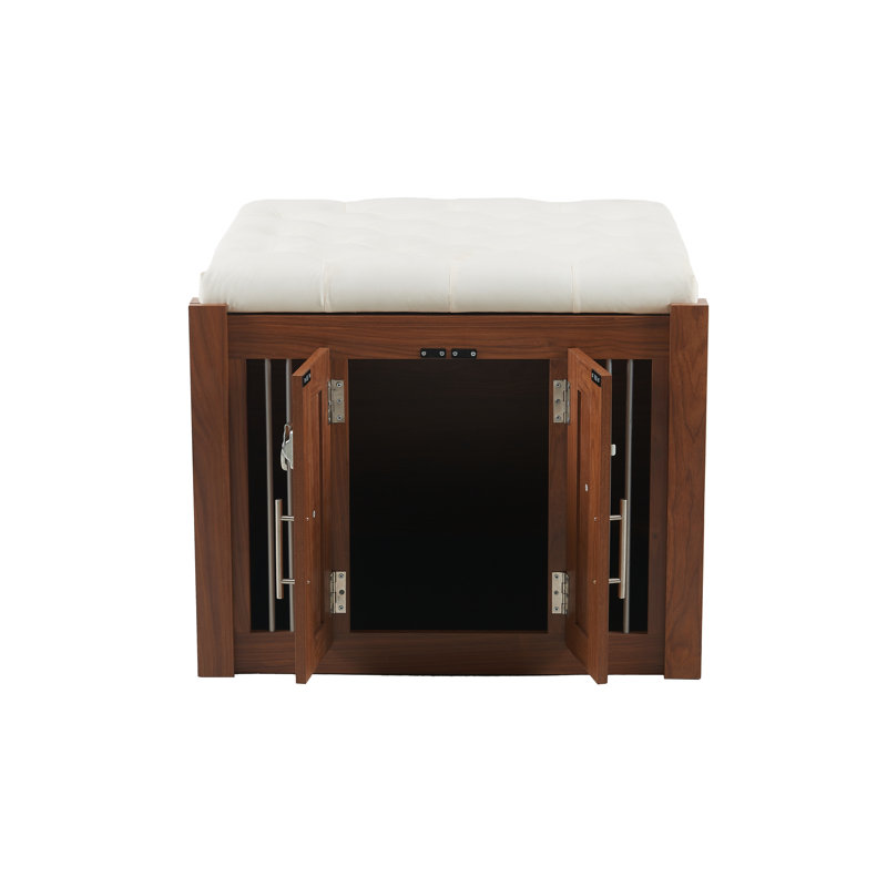 Mobilier pour cage de chien avec coussin amovible