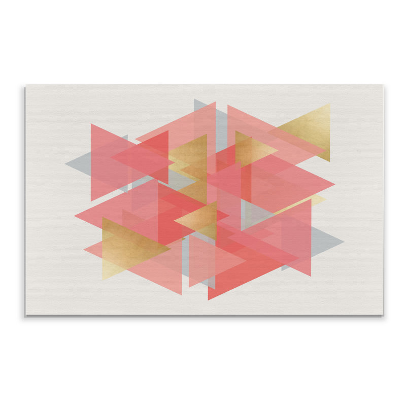 «Scandinavian Triangles», reproduction, H 32 po x l 48 po x 1,5 po, Toile tendue