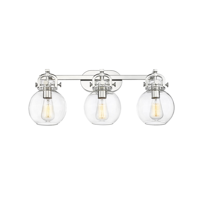 Skippack 3 - Light Dimmable Vanity Light, Clear, Polished Nickel