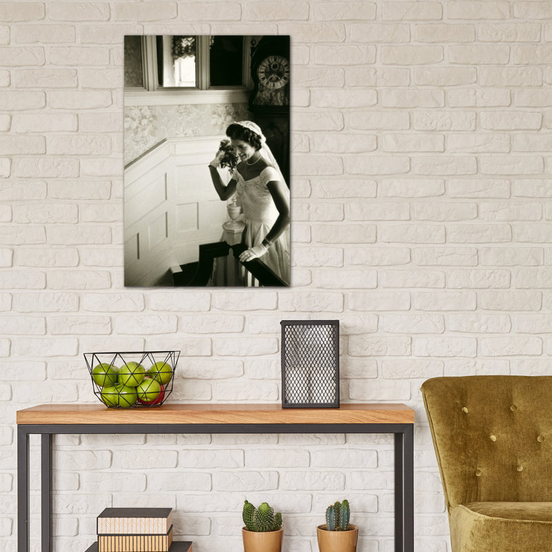 « jacqueline bouvier », reproduction de photo sur toile tendue, "mariage de mariage de (kennedy)