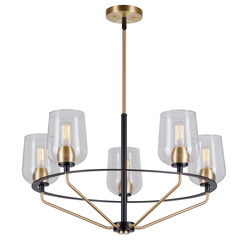Lustre unique/unique à niveaux à 5 lumières Livi