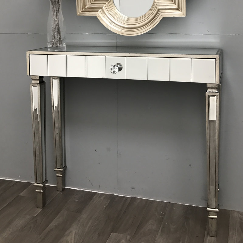 Margarita 91cm Glass Top Console Table
