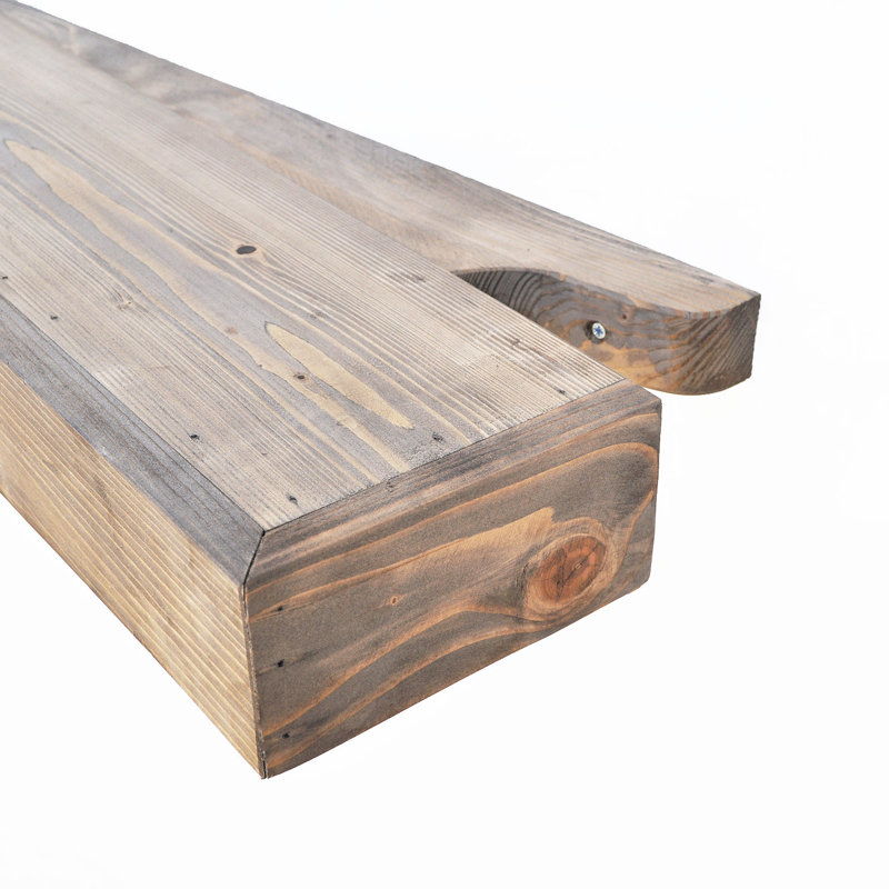 Solid Wood Floating Shelf with Adjustable Shelves, 2.95" H x 27.56" W x 5.91" D