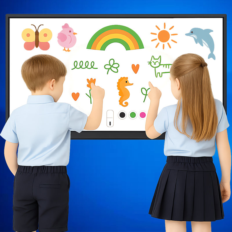 JYXCN Smart Board 49 pouces, ordinateur tout-en-un interactif, écran tactile avec double système et partage de nuage - pour la salle de classe, le bureau et les présentations?