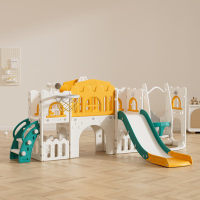 10 in 1 Slide For Toddlers, Indoor Outdoor Slide Toddler Playset Toddler Playground