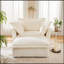 Fauteuil moelleux confortable avec repose-pieds pour des moments de détente-563411250