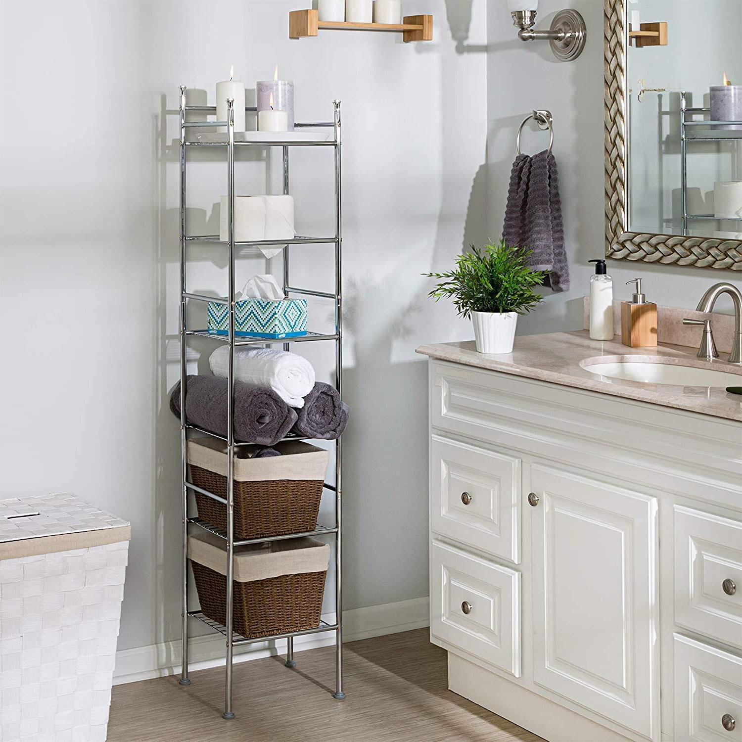 Hyeon Metal Freestanding Bathroom Shelves