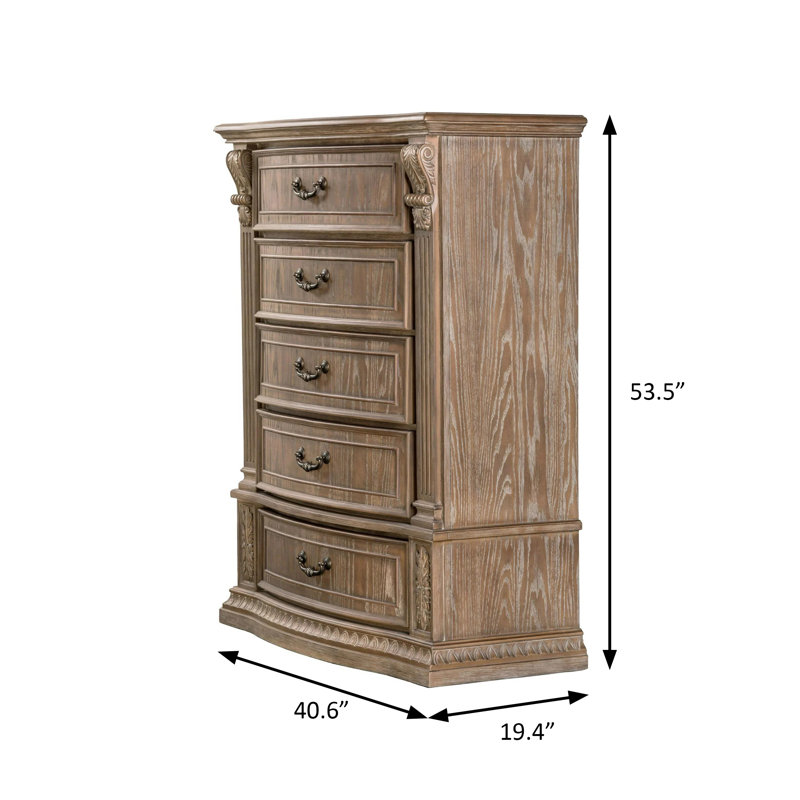Commode transitionnelle Seven Oaks, chêne antique