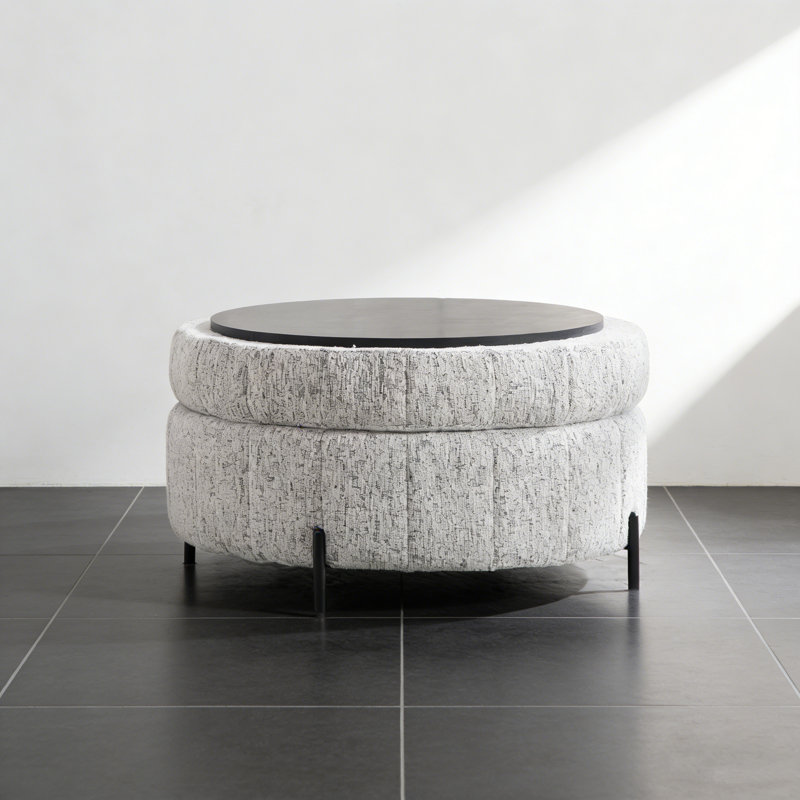 Repose-pieds de rangement l 31,3 po avec couvercle réversible, Blanc