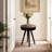 15.7-Inch Round Coffee Table With Carved Top