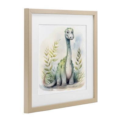 Crafty Critters Dino Framed Print Under Glass, design by Steve Hunziker