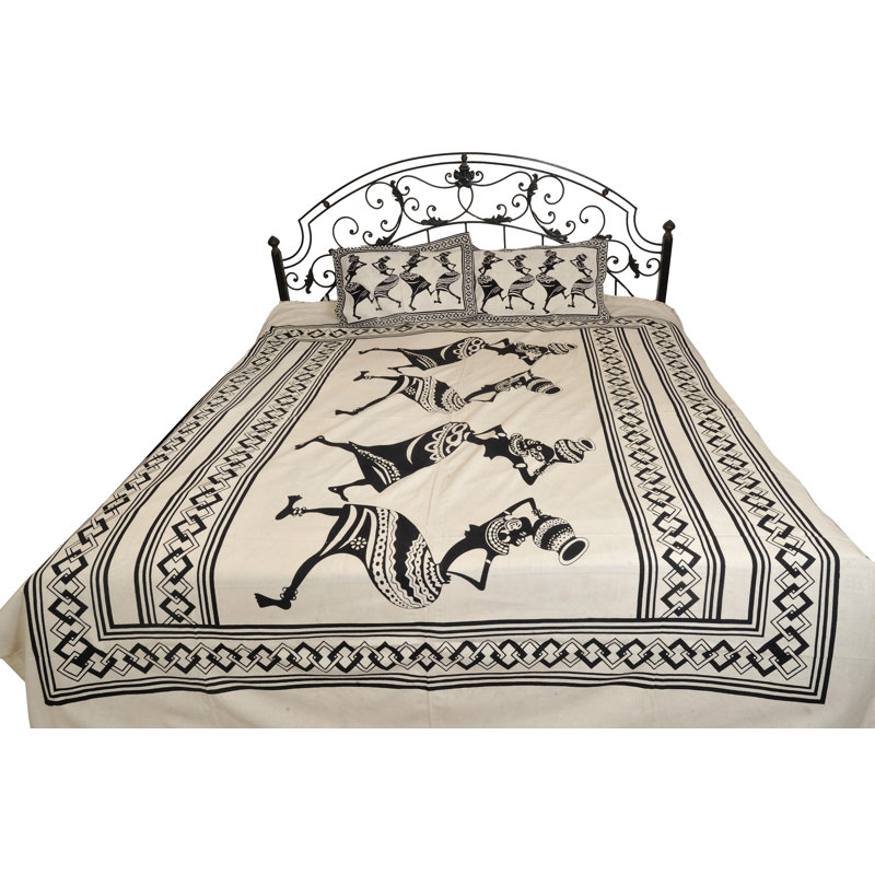 Ensemble de draps en coton Exotic India, Ivoire ivoire
