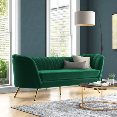 Tiberius 88'' Velvet Sofa