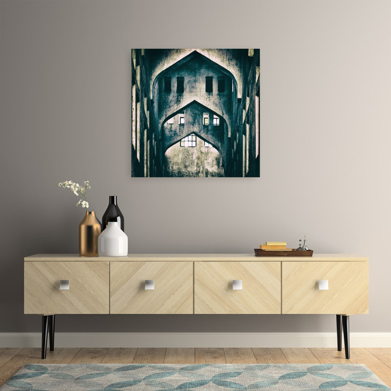 «Dark Arches Passage», reproduction d'art abstrait géométrique, H 32 po x l 32 po