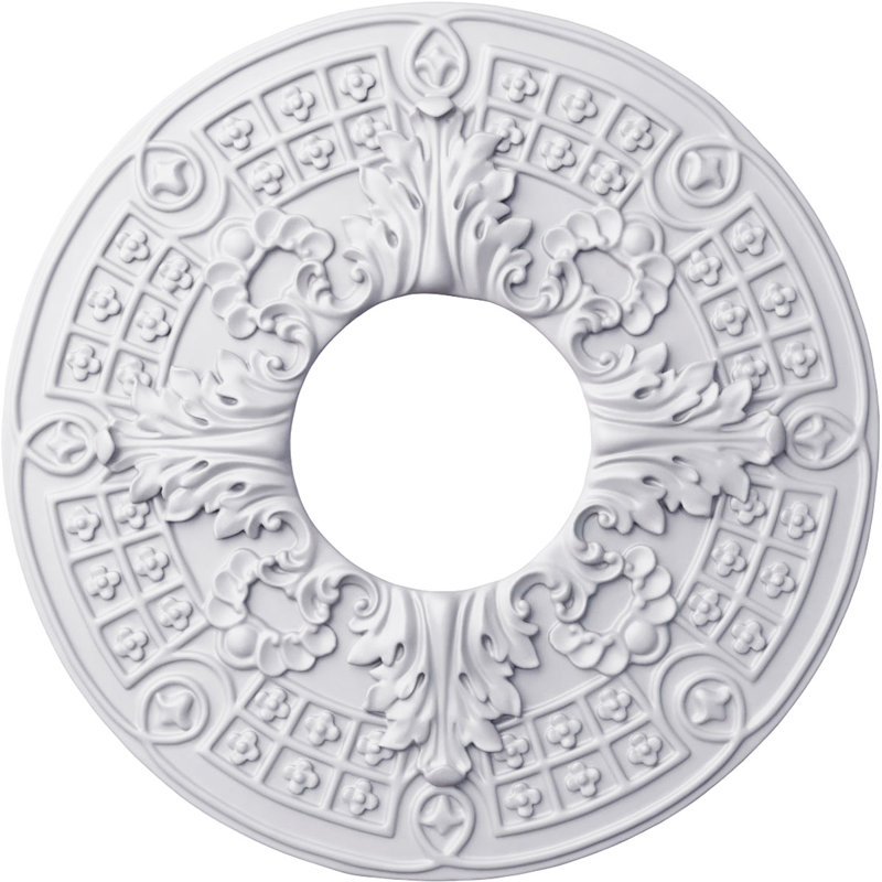 Médaillon de plafond Endurathane Blake, DO 18 1/4 po x P 7/8 po, apprêté en usine