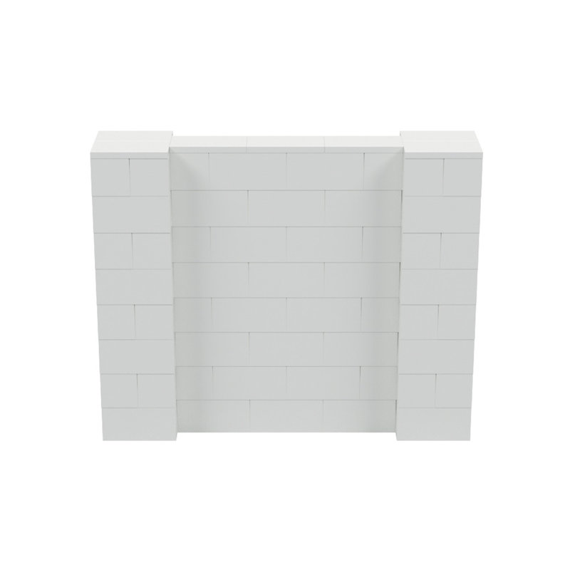 Ensemble mural 4 pi de hauteur Everblock, 60", Gris clair