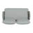 Steel Loveseat And Table, Off White+Grey-1016840622-1016840625