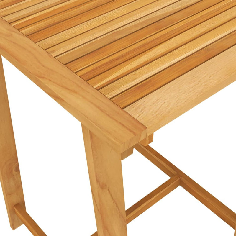 Stanfield Acacia Solid Wood Dining Table, Brown, H104 x L70 x W70cm