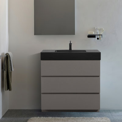 35.8'' Single Bathroom Vanity with Resin Top